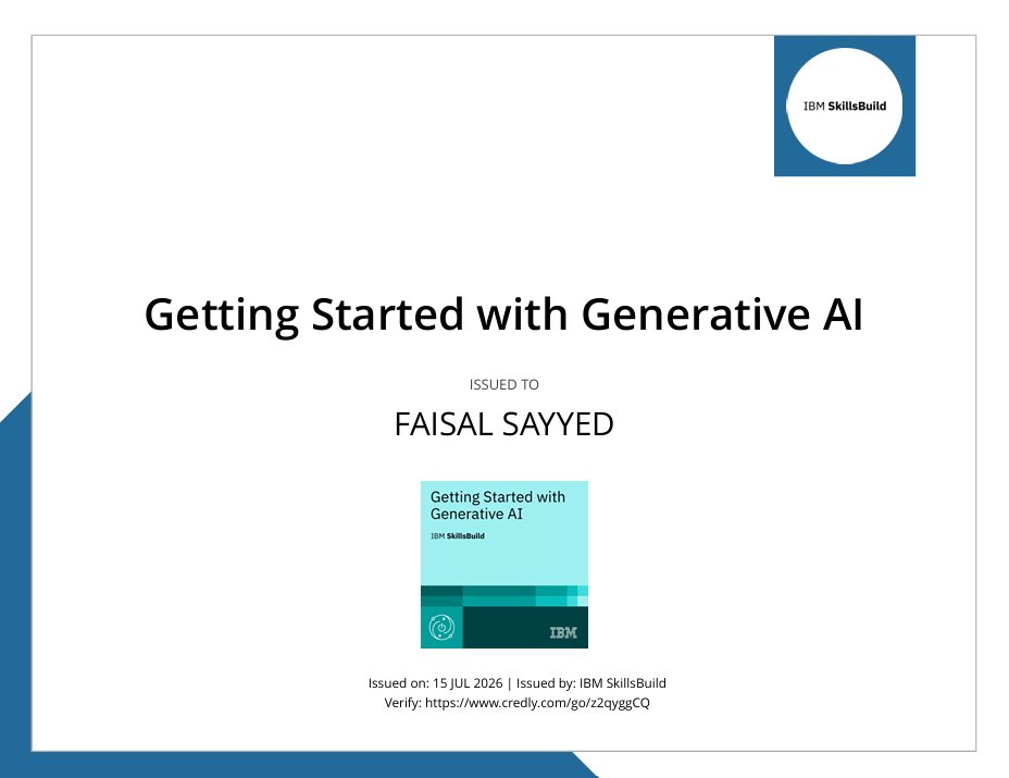 Getting Started with Generative AI - IBM SkillsBuild