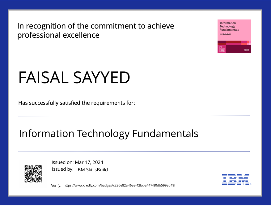 Information Technology Fundamentals - IBM SkillsBuild
